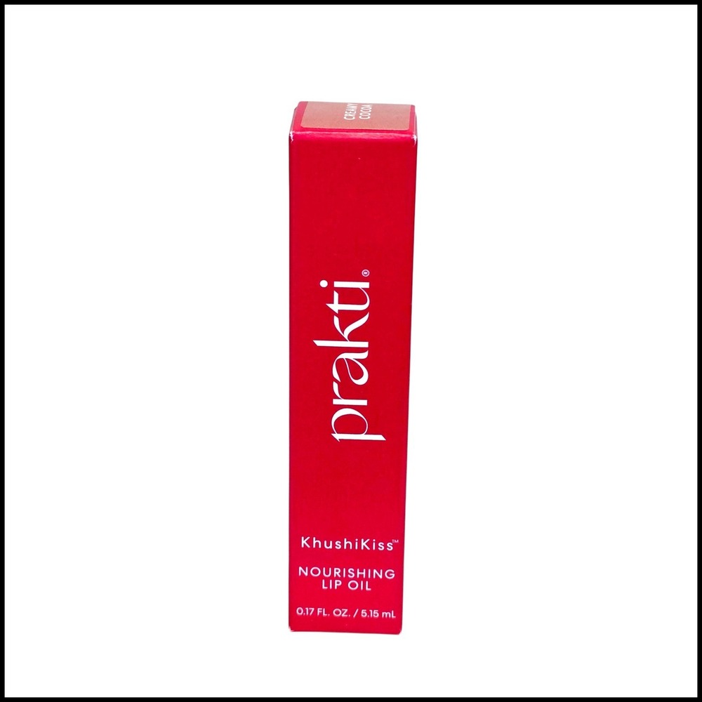 Prakti KhushiKiss Nourishing Lip Oil Creamy Cocoa 0.17 oz Full Size New